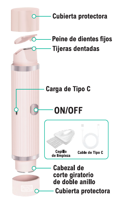 DEPILADORA DOBLE CABEZAL DUAL PRO 2 en 1