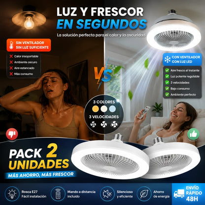 LumiFlow Pro™ – Lámpara LED con Ventilador Integrado